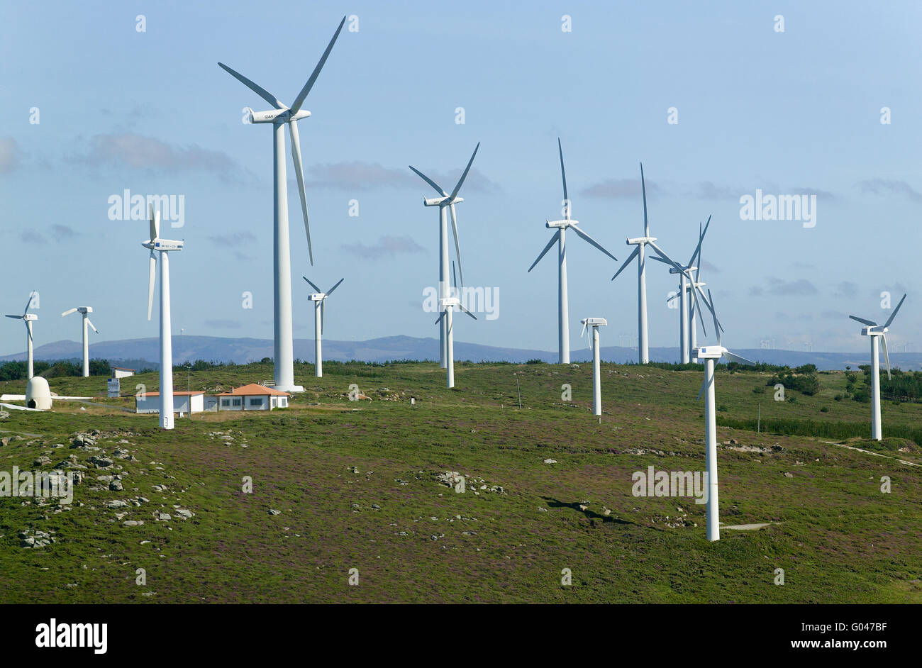 Windpower, Capo Vilano, Spagna Foto Stock