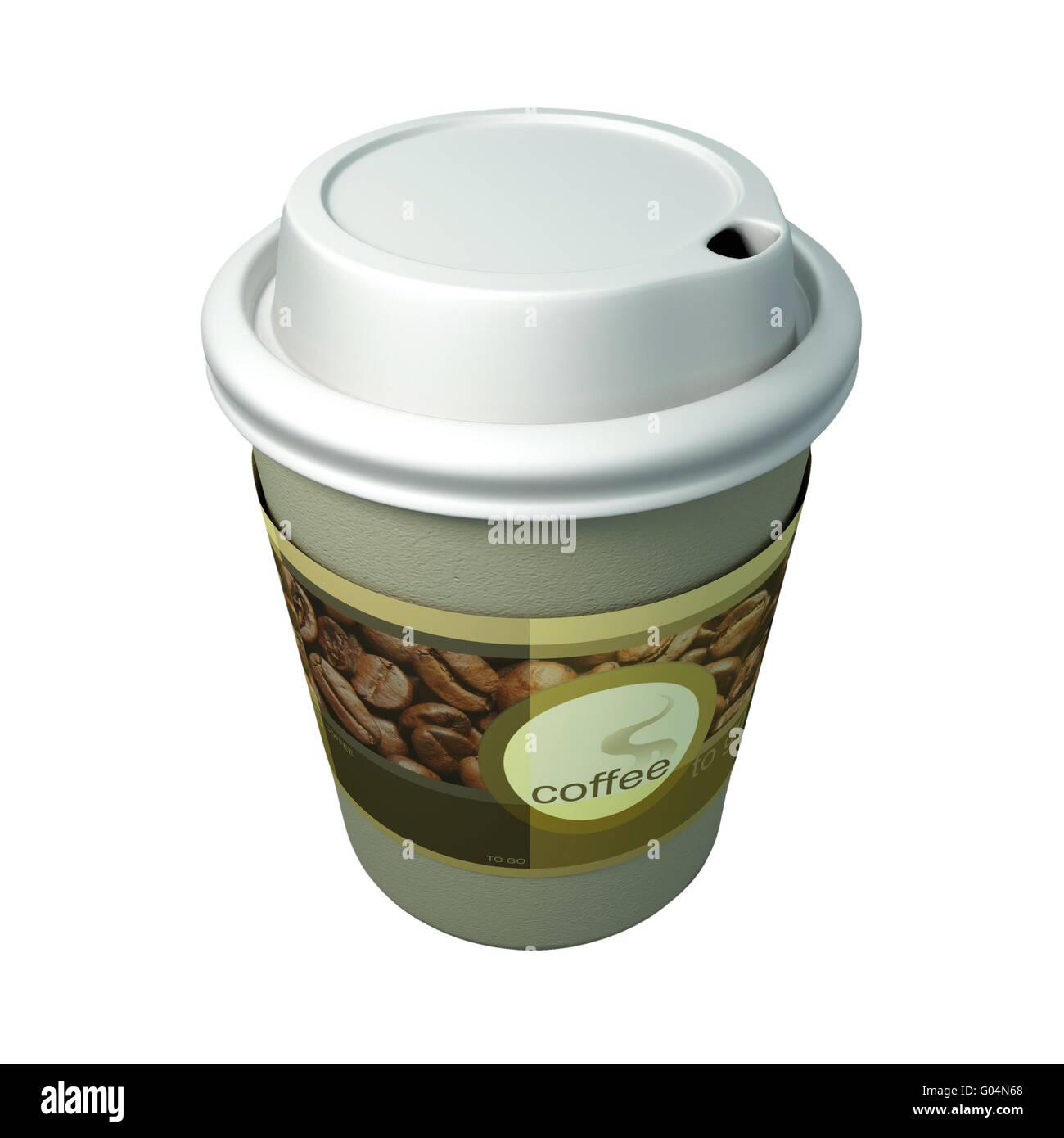 Caffè papercup isolato Foto Stock