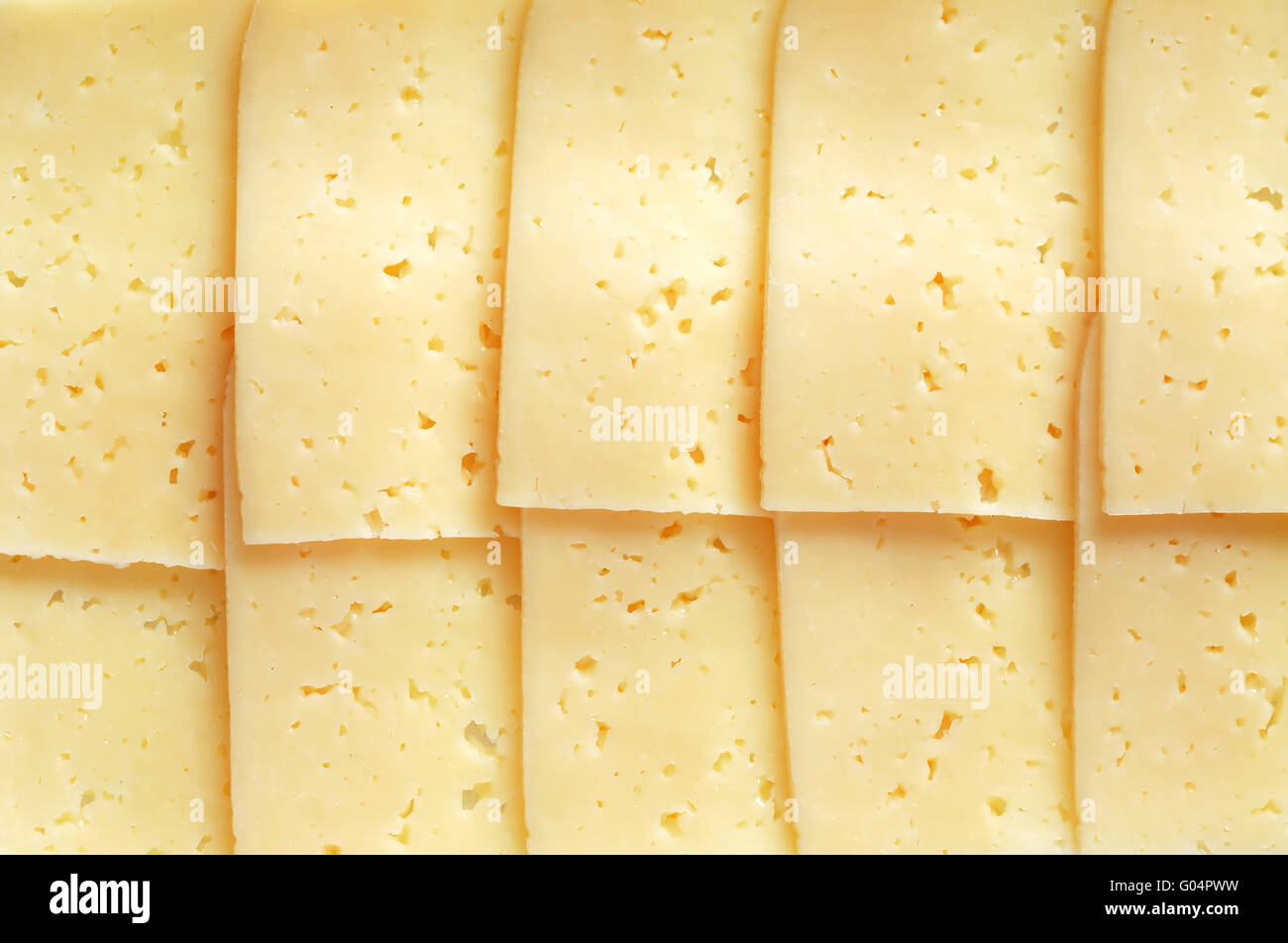 Fette di formaggio extreme closeup. Nice background Foto Stock