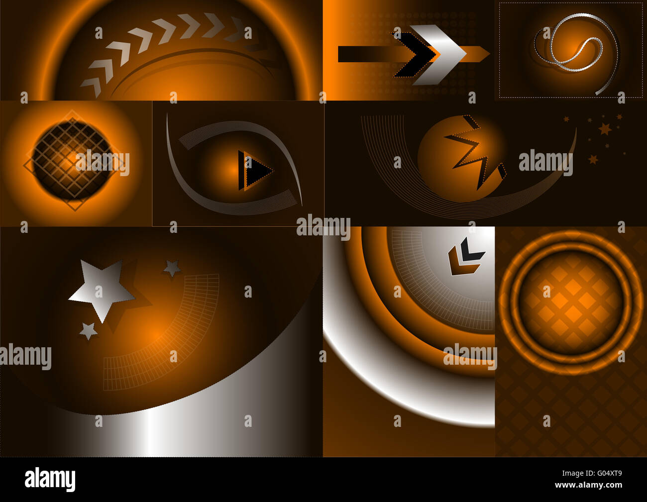 Raccolta di sfondi diversi per banner Foto Stock