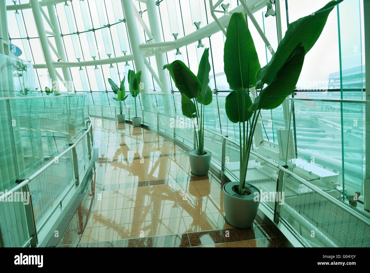 Ecologico interni architettonici con percorso e Foto Stock