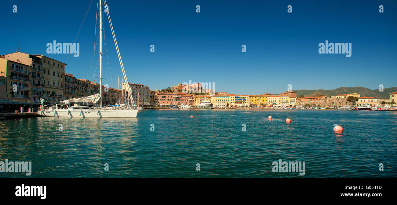 Portoferraio Panorama sull'isola d'Elba Foto Stock