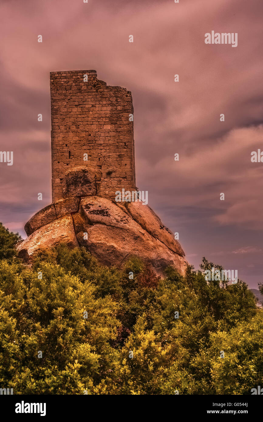 Il monte Capanne sull'isola d'Elba Foto Stock