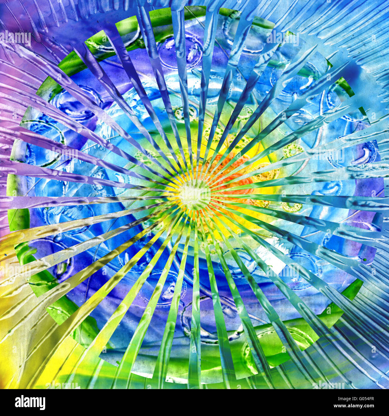 Acquerelli di sfondo astratto nel modo di spirali Foto Stock