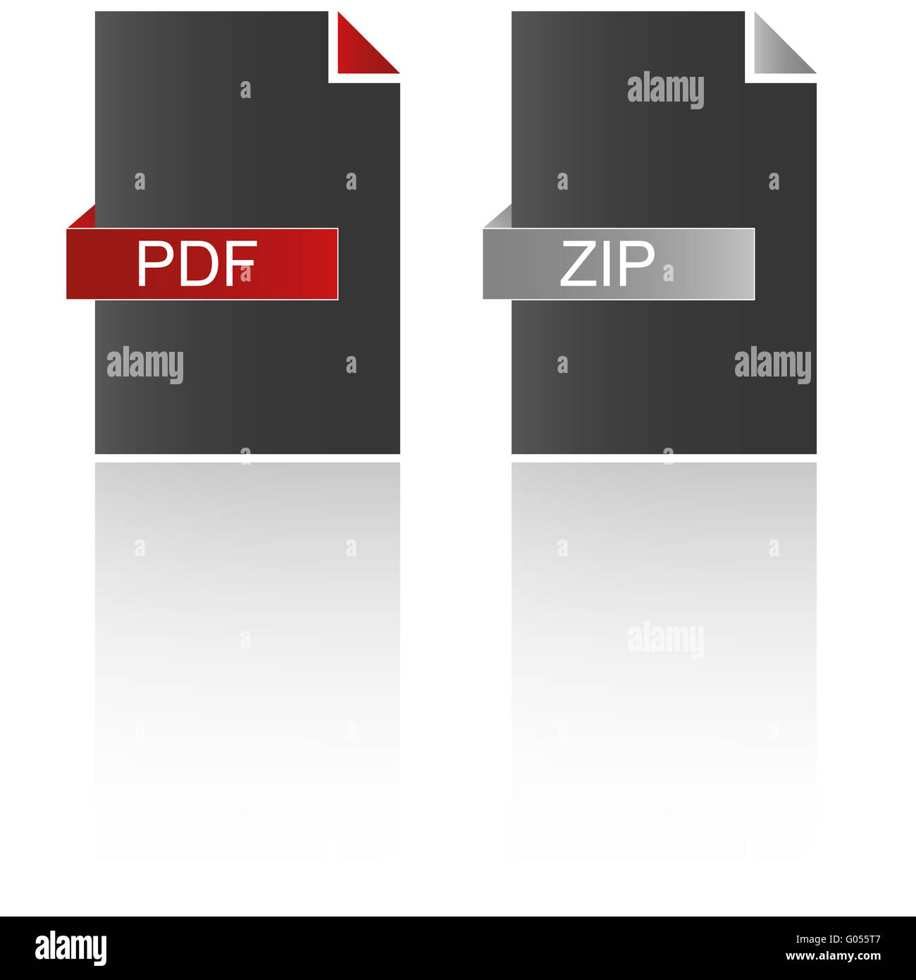 PDF ZIP Foto Stock