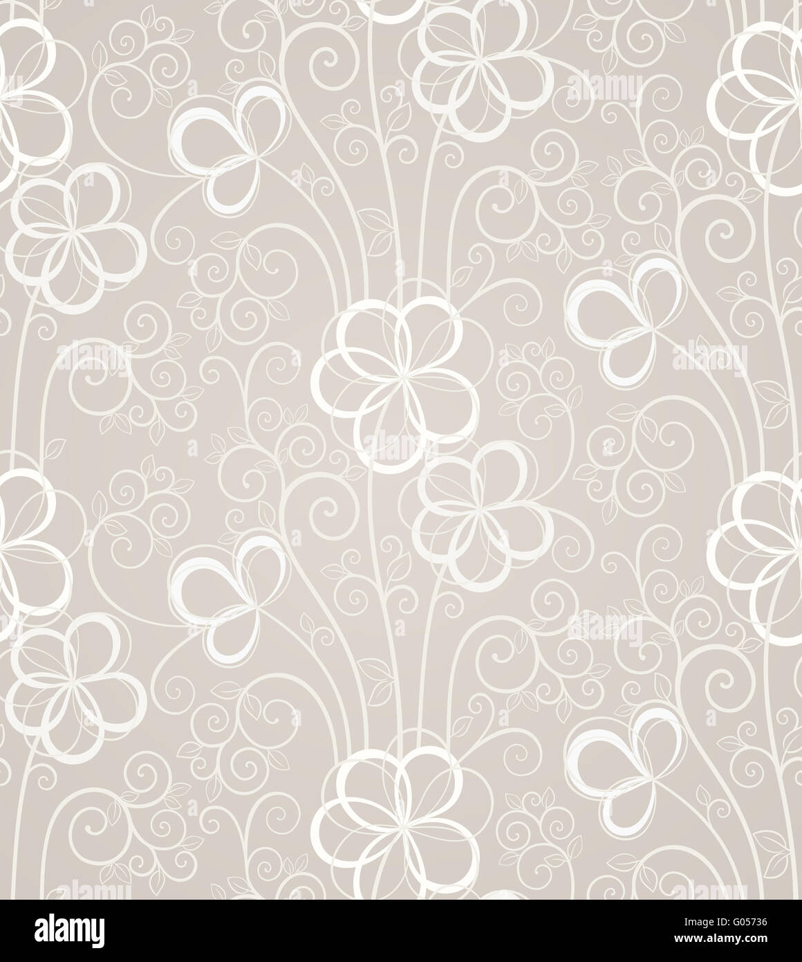 Eccellente swirl floral background senza giunture Foto Stock