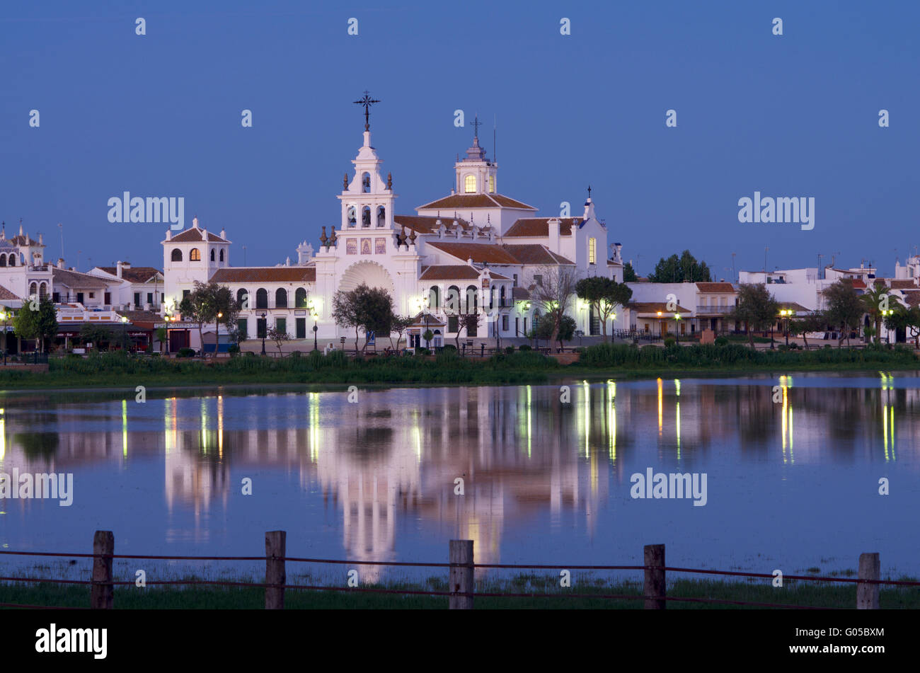 Hermita del Rocio, Santuario di Nostra Signora di El Rocio, Andalusia, Spagna Foto Stock