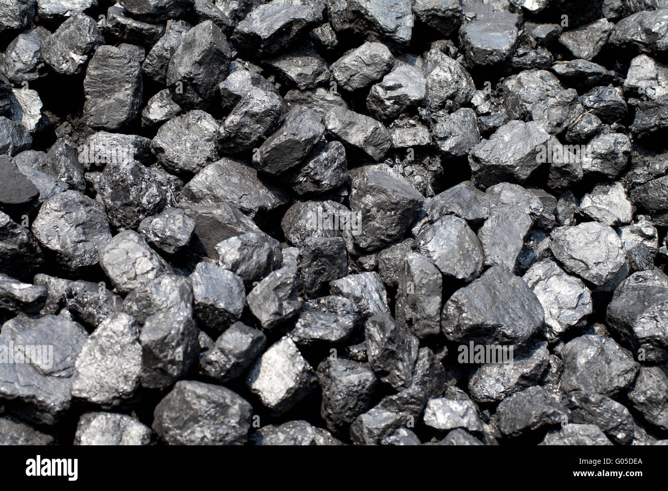 pezzi di carbone Foto Stock