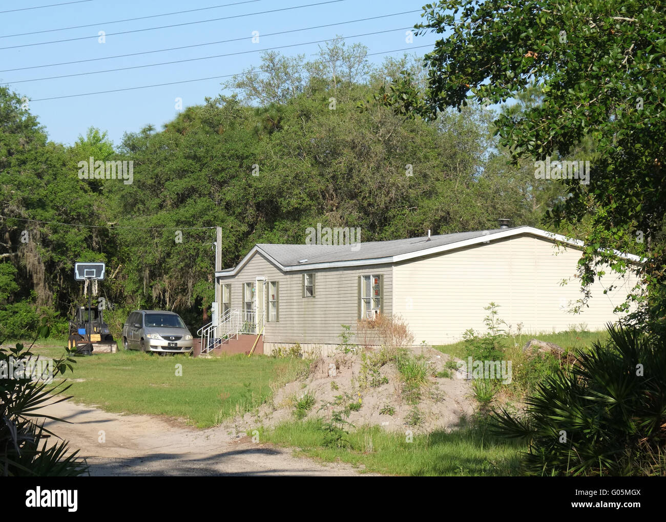 Rurale tipico della Florida storia unica casa di famiglia, Aprile 2016 Foto Stock