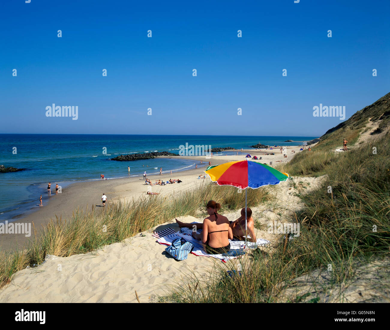 Loenstrup beach, a nord dello Jutland, Danimarca, Scandinavia, Europa Foto Stock