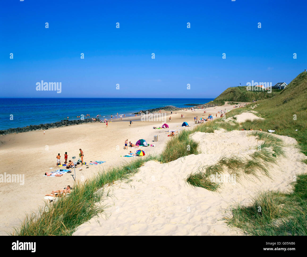 Loenstrup beach, a nord dello Jutland, Danimarca, Scandinavia, Europa Foto Stock