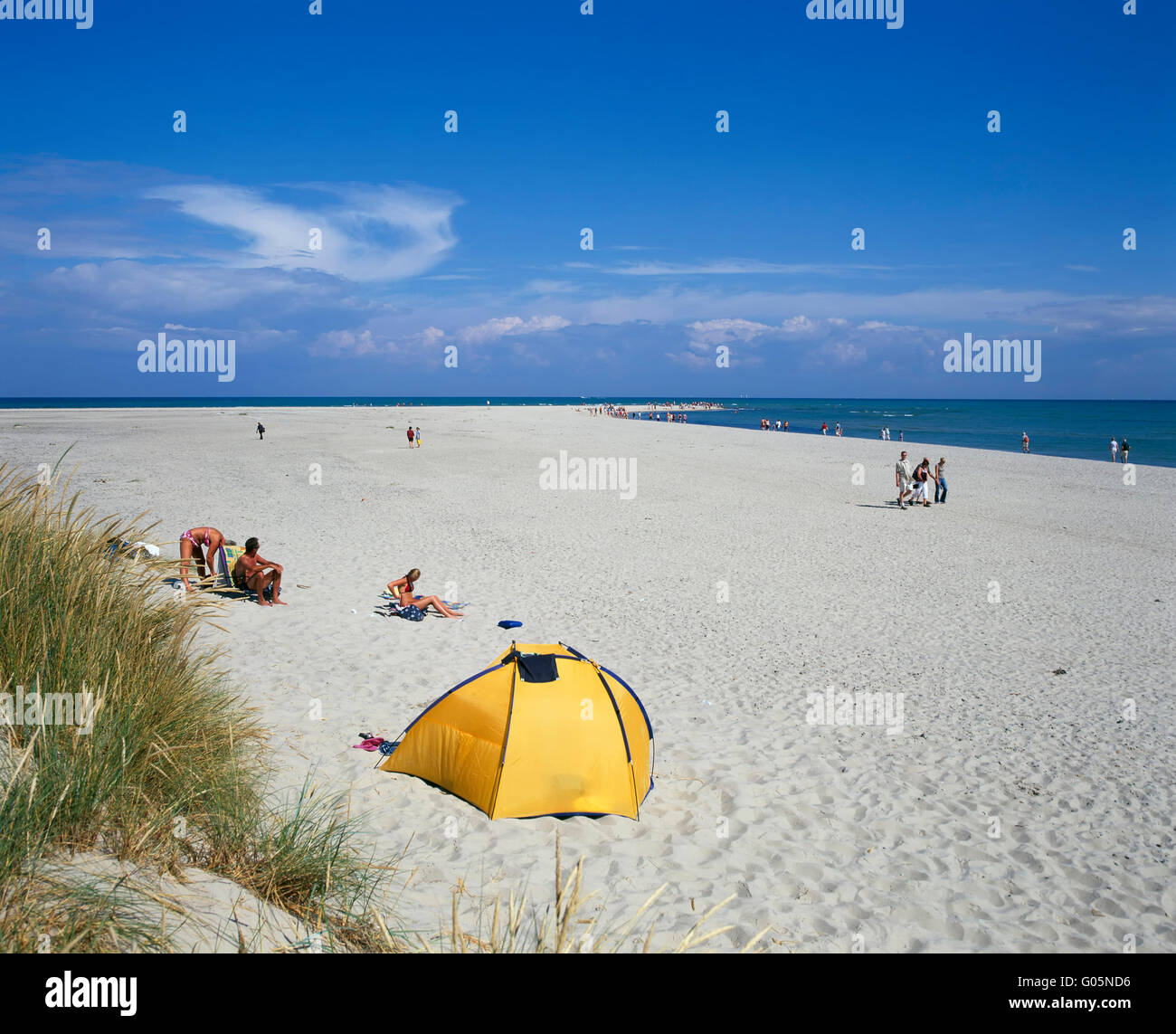 Spiaggia di Grenen vicino a Skagen, nord dello Jutland, Danimarca, Scandinavia, Europa Foto Stock