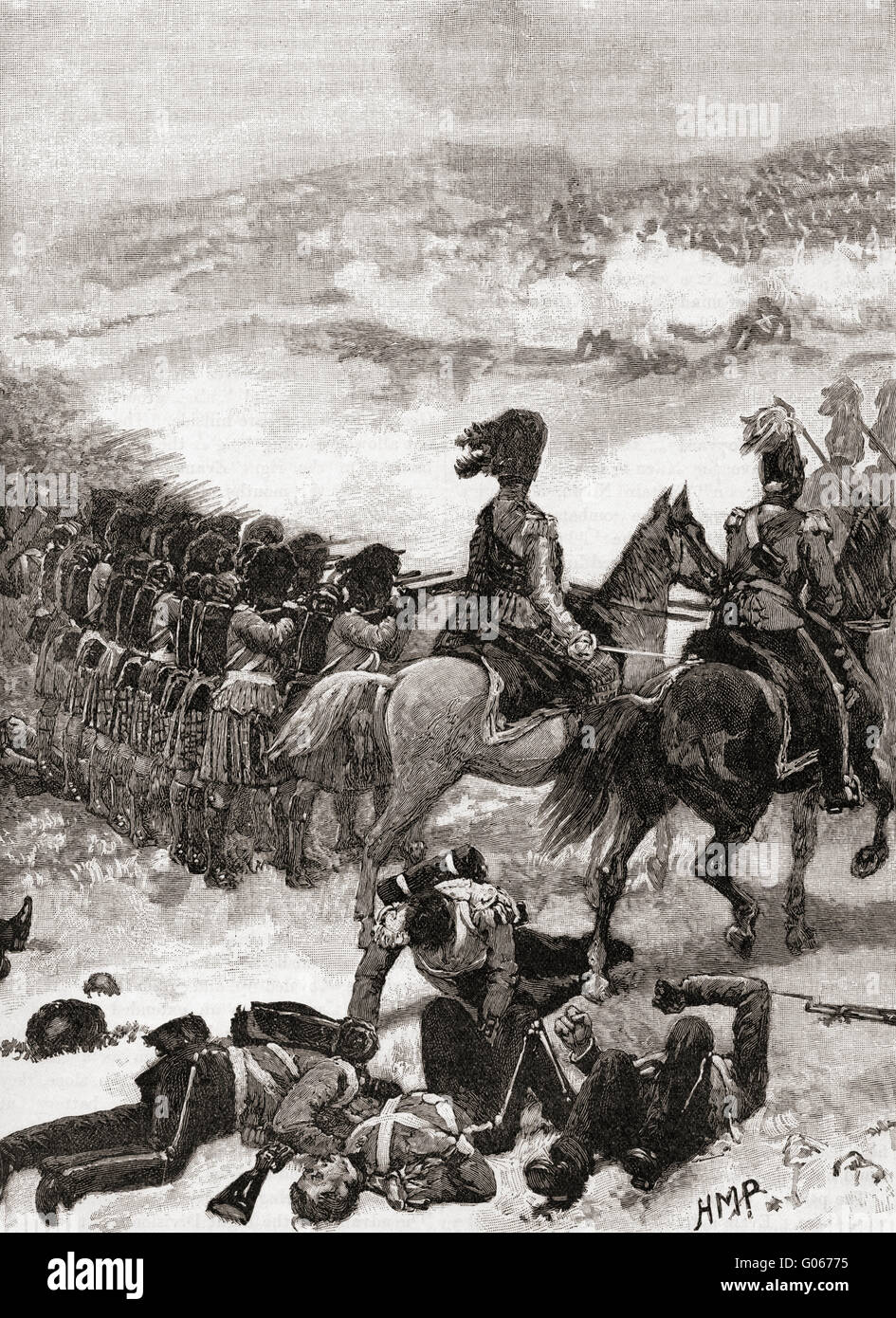 I Montanari alla battaglia di Alma, 20 settembre 1854, di solito considerata la prima battaglia della Guerra di Crimea (1853-1856). Foto Stock