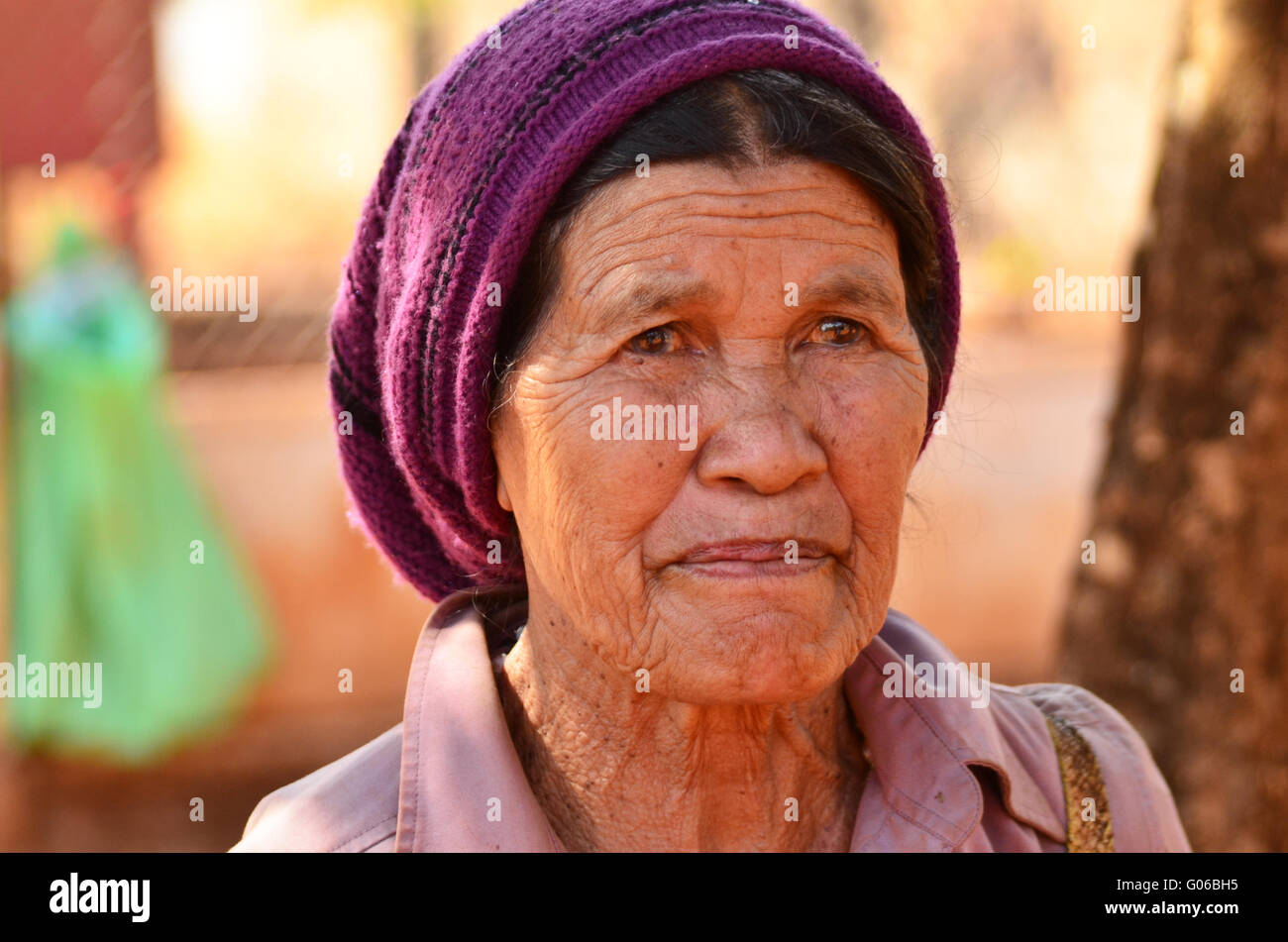 Ritratto di un anziano donna in Vietnam Foto Stock