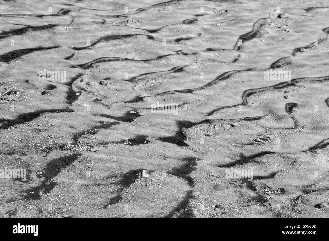 Strutture al di sotto della superficie in bianco e nero Foto Stock