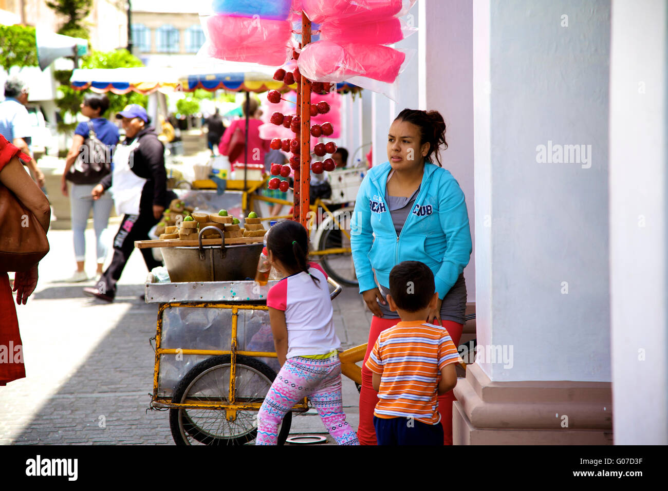 Tipico messicano di scena a Aguascalientes Downtown Foto Stock