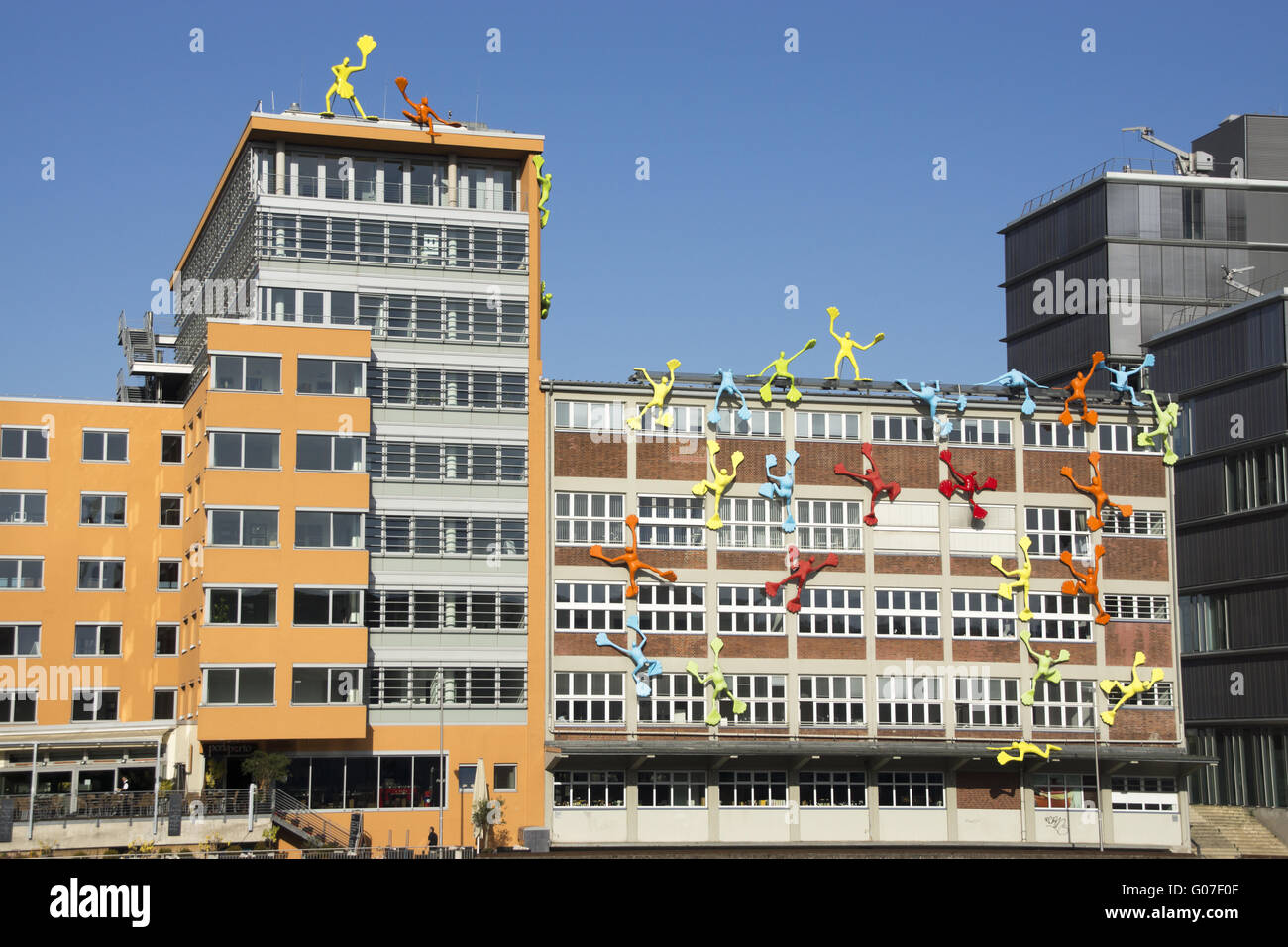 Edifici sulla Speditionsstr nel Duesseldorfe Foto Stock