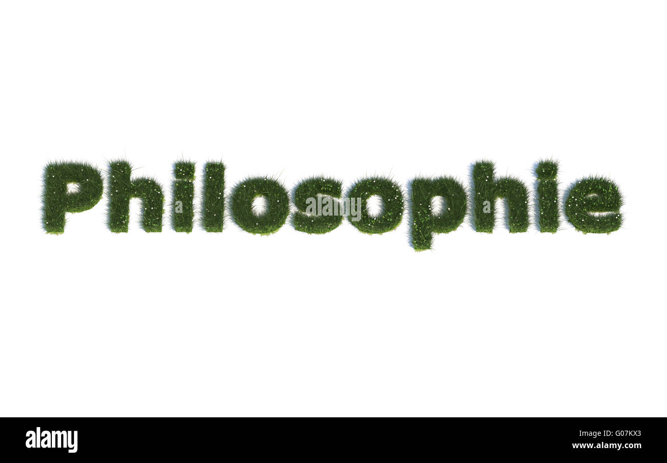 Filosofia: Serie font al di fuori della realistico linguaggio di erba G (Philosophie) Foto Stock