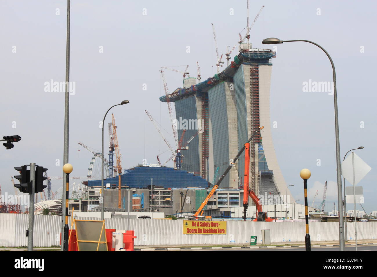 Il Marina Bay Casino costruzione Foto Stock