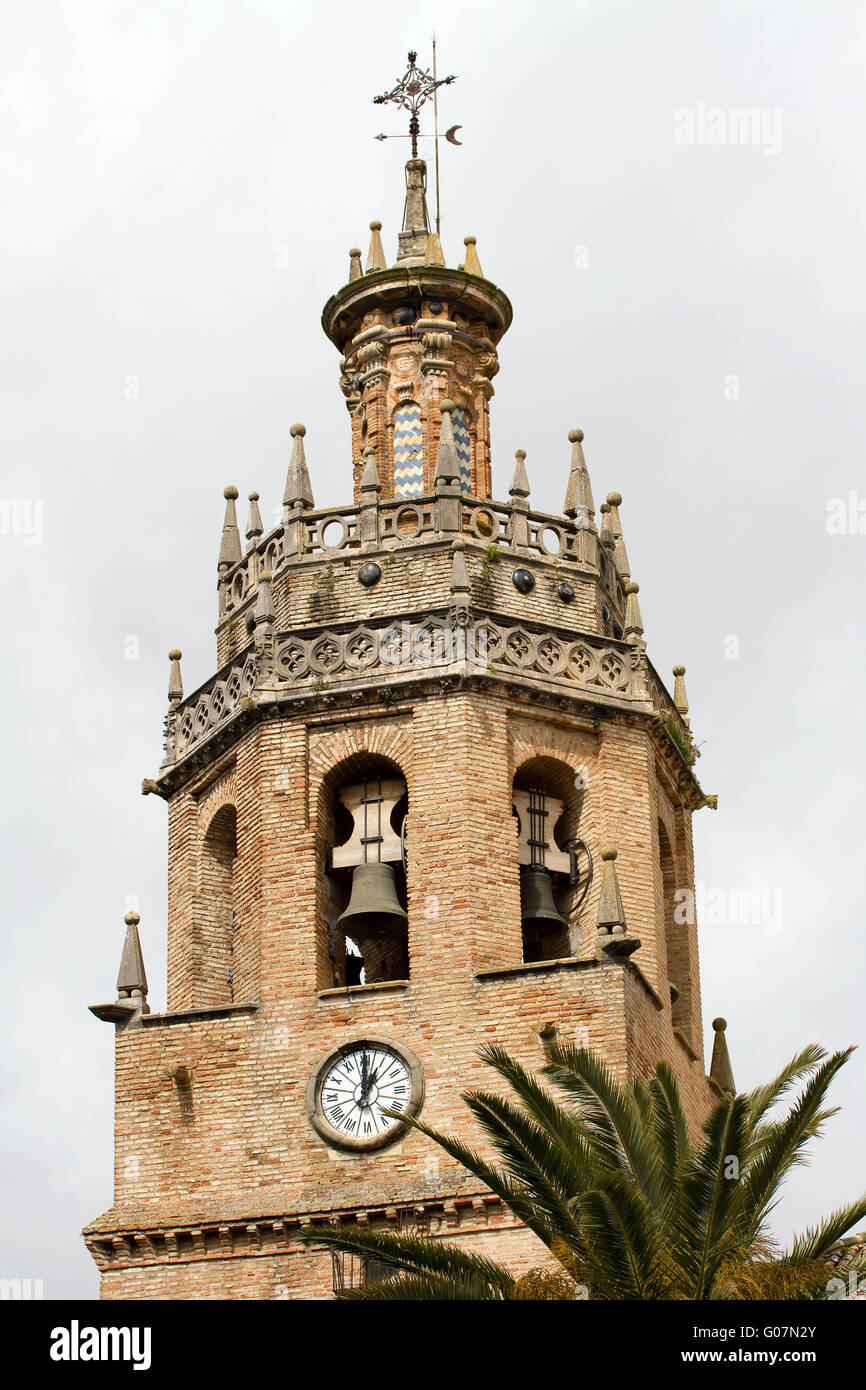 Chiesa guglia di Ronda. Andalusia Foto Stock