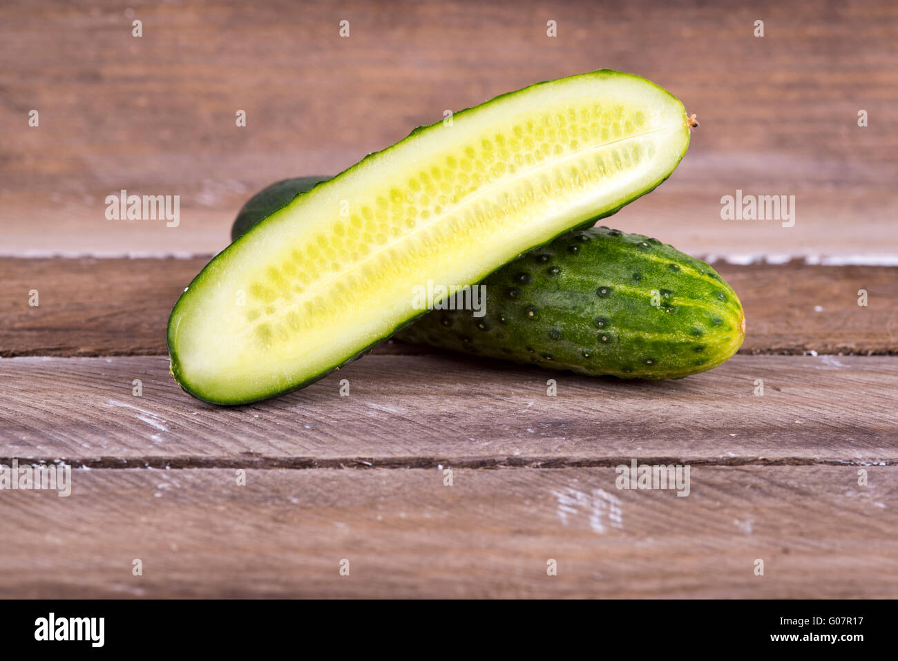 Una foto di cetriolo verde Foto Stock