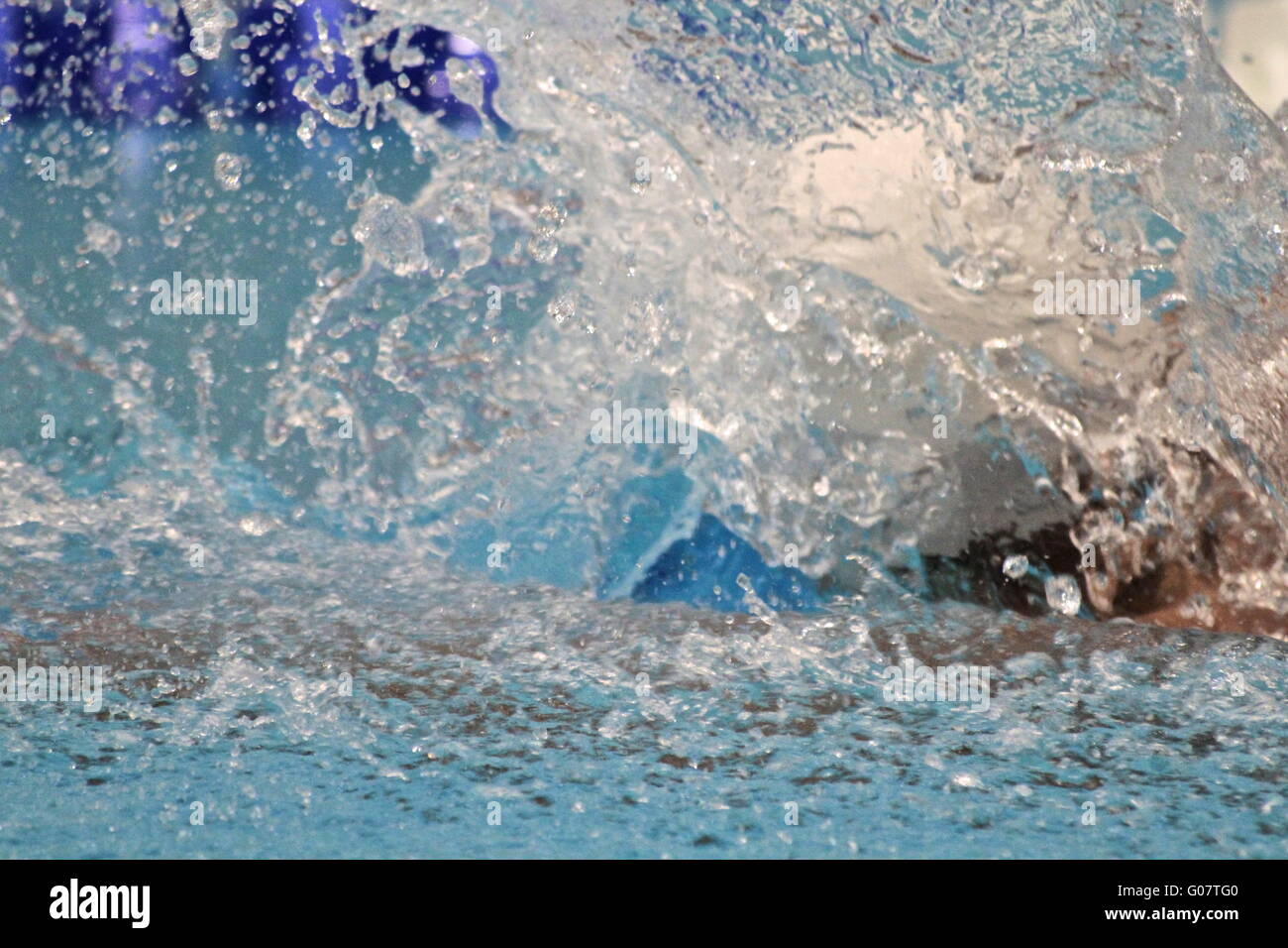 La respirazione nel nuoto Foto Stock