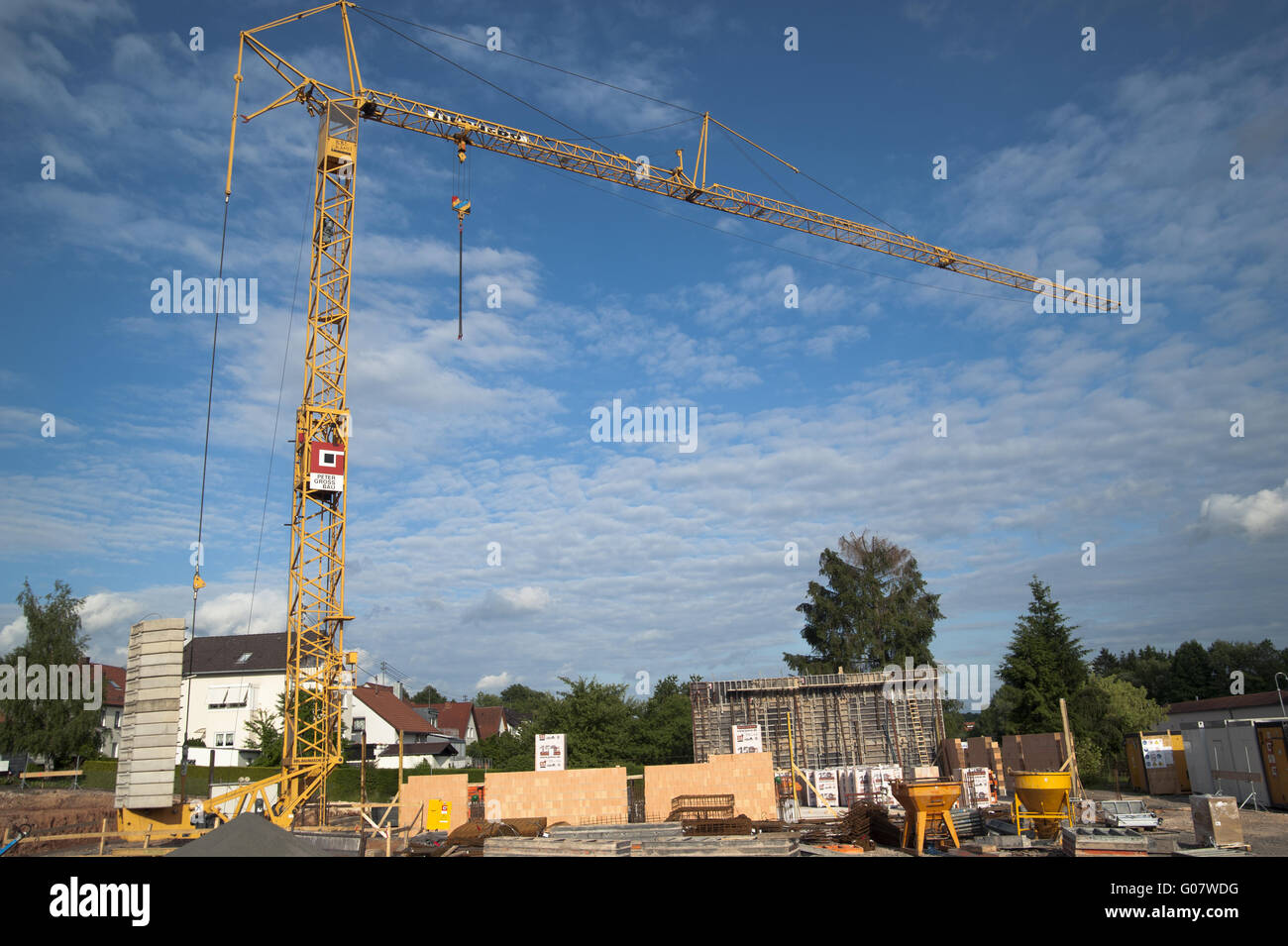 Sito in costruzione shopping mall Oberthal Foto Stock