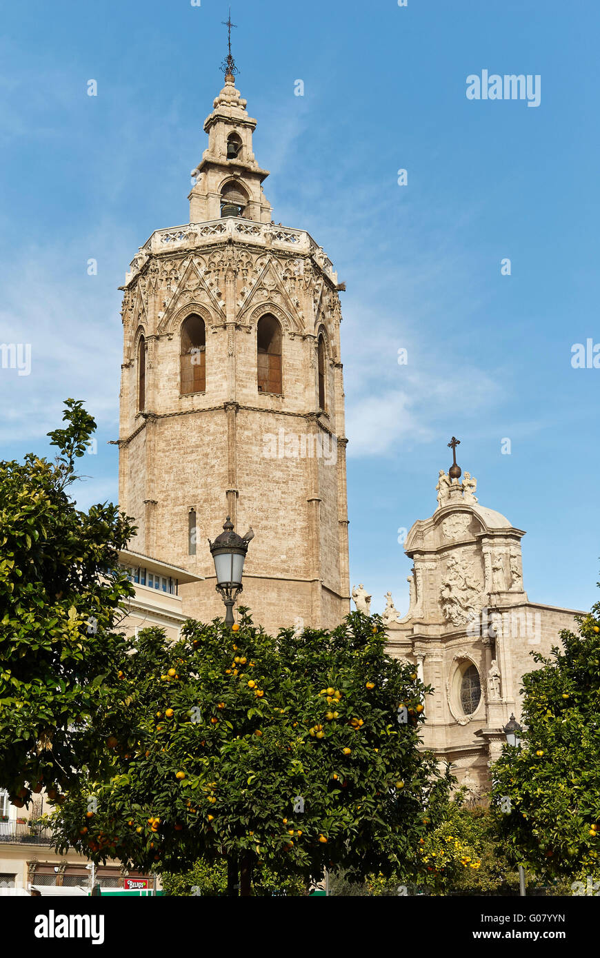 Torre El Micalet. Cattedrale di valencia. Spagna.Gótico valenciano Foto Stock