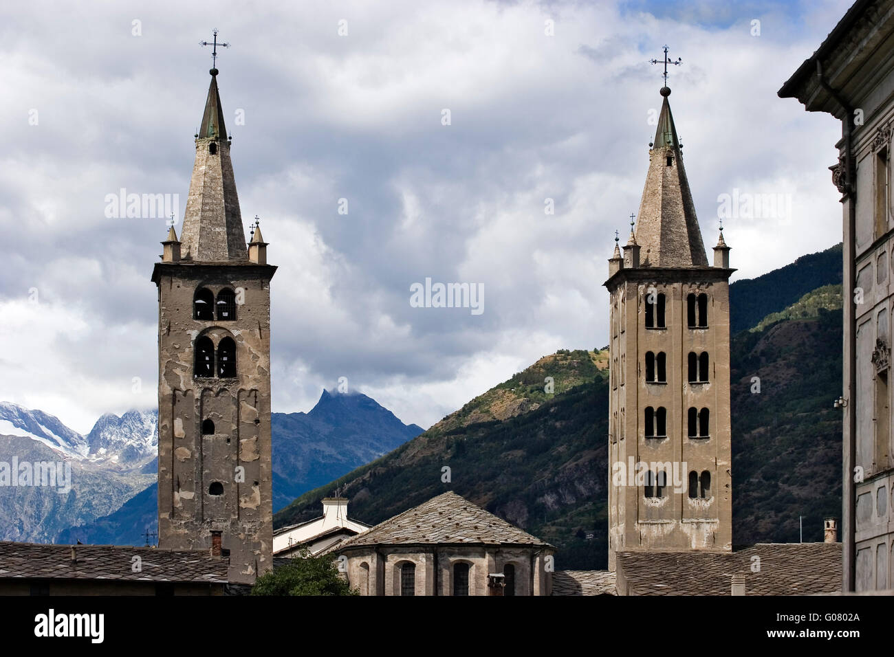 Cattedrale di Aosta. Aosta Valle del. L'Italia. Foto Stock