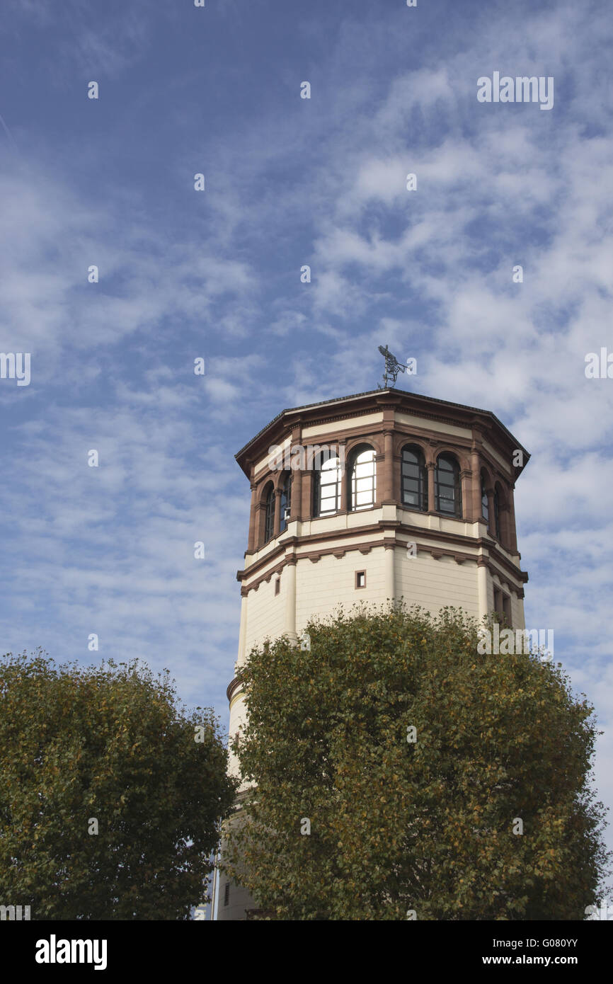 Torre di castello presso la Burgplatz in Duesseldorf, germe Foto Stock