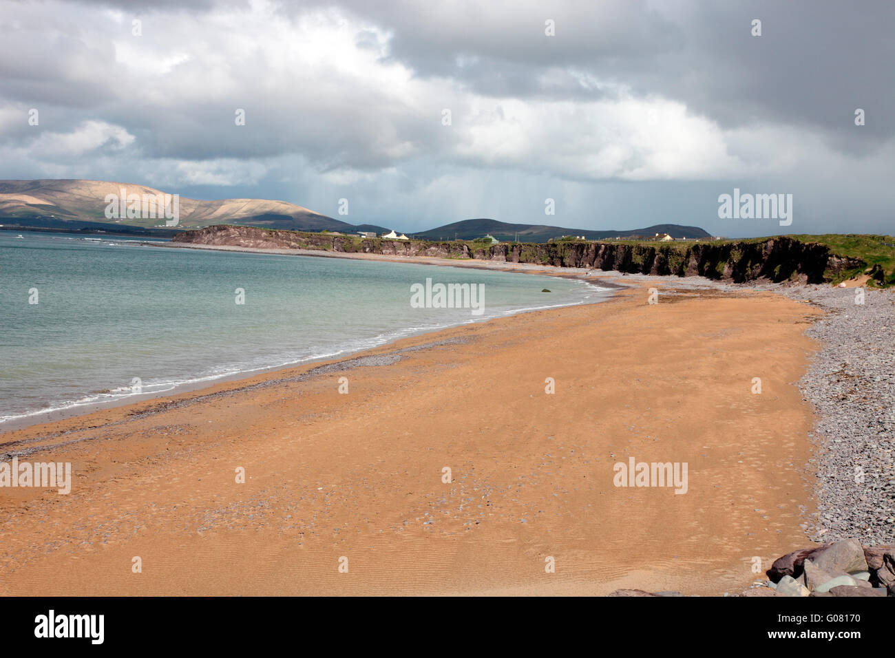 Spiaggia di Waterville, luogo di vacanza preferito di Charles Chaplin Foto Stock