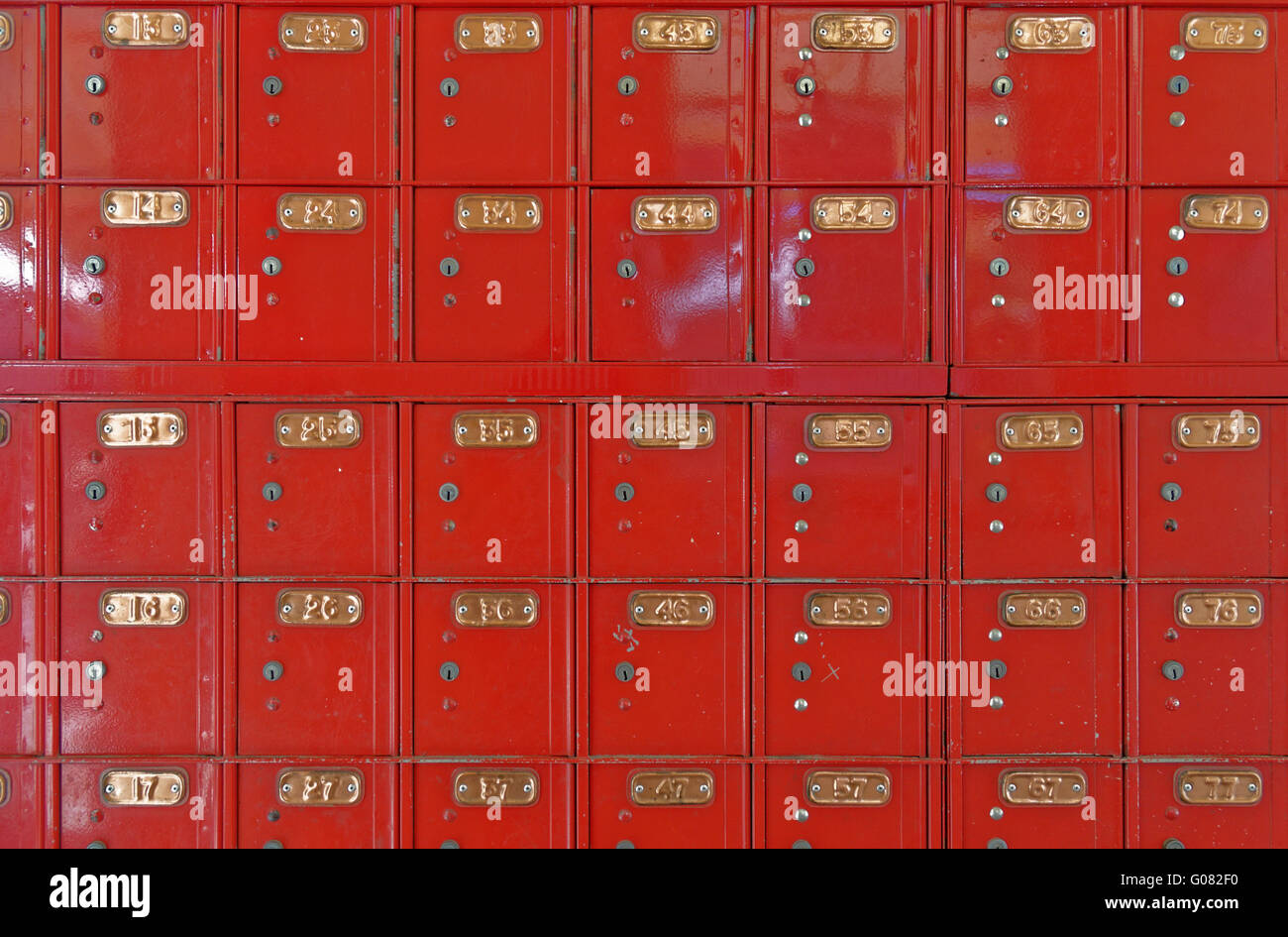 Red letter box Foto Stock