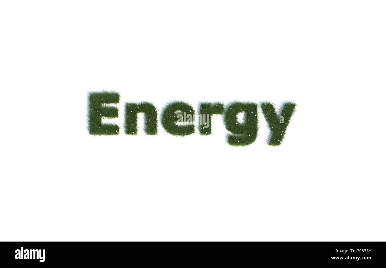 Energia: Font serie di erba realistica e lingua Foto Stock