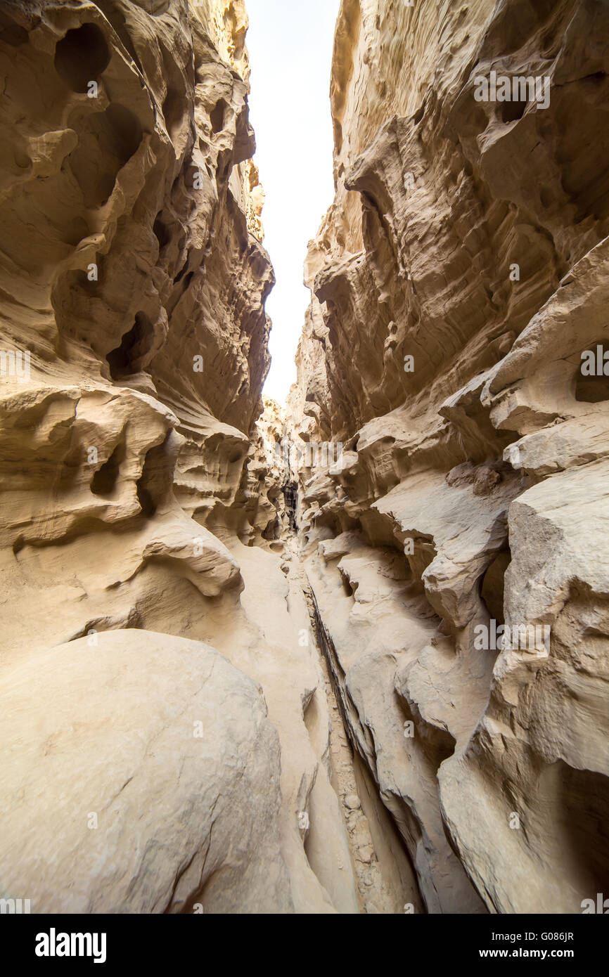 Canyon Chahkooh sull isola di Qeshm in Iran Foto Stock