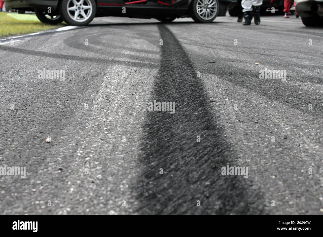 pista della gomma Foto Stock
