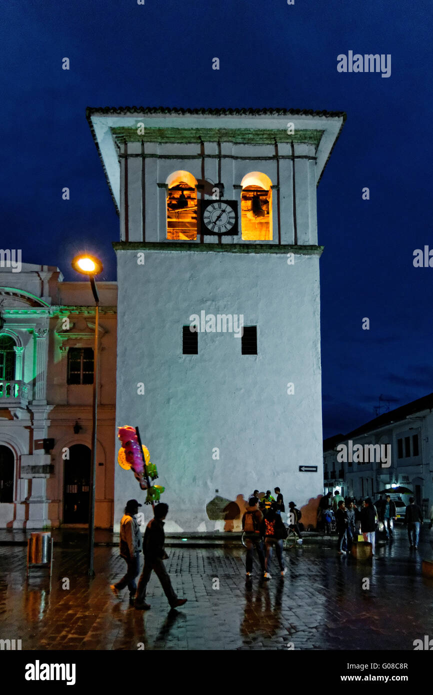 Clock Tower, Popayán, Colombia Foto Stock