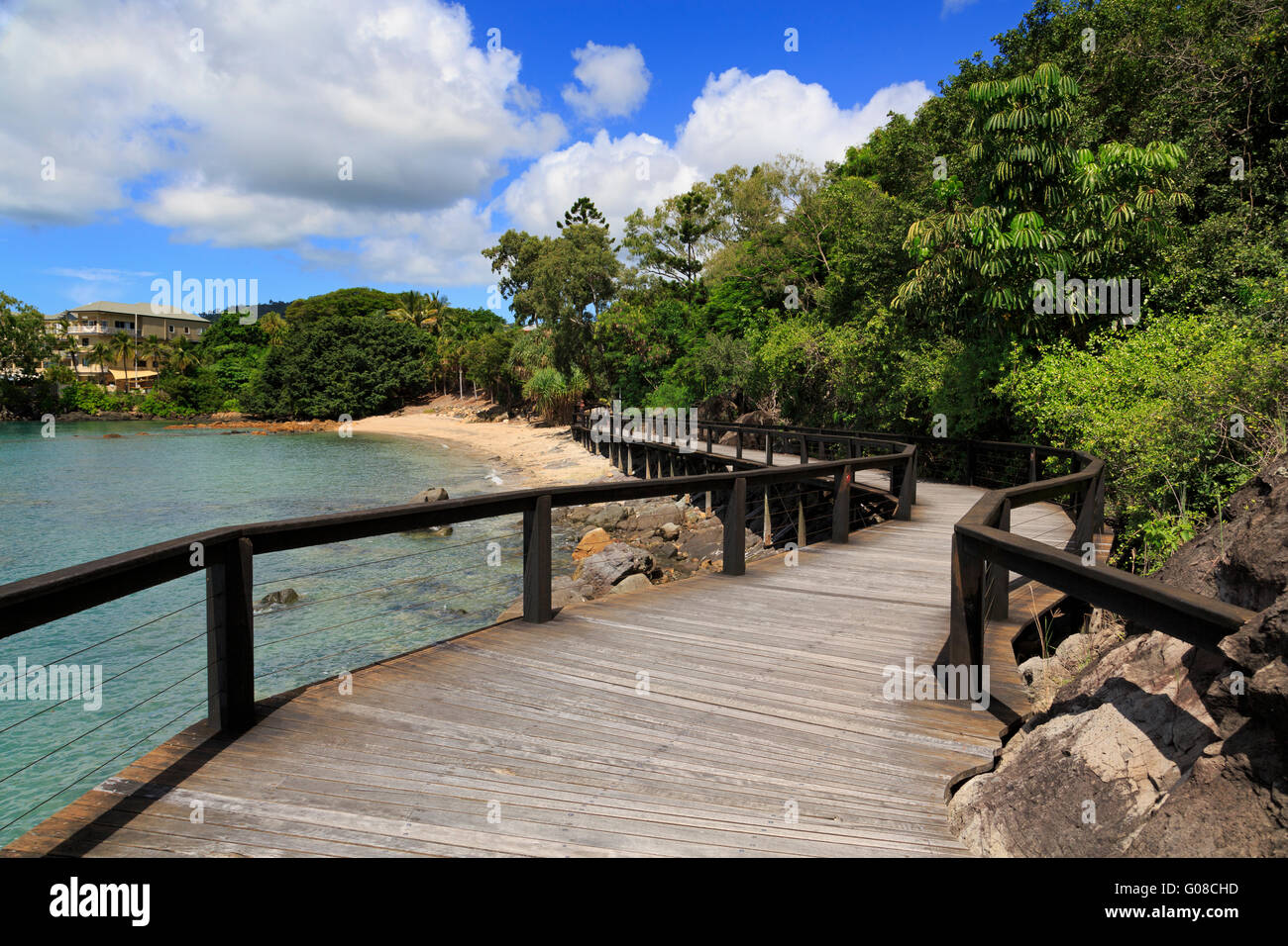 Il Boardwalk, Airlie Beach, Queensland, Australia Foto Stock