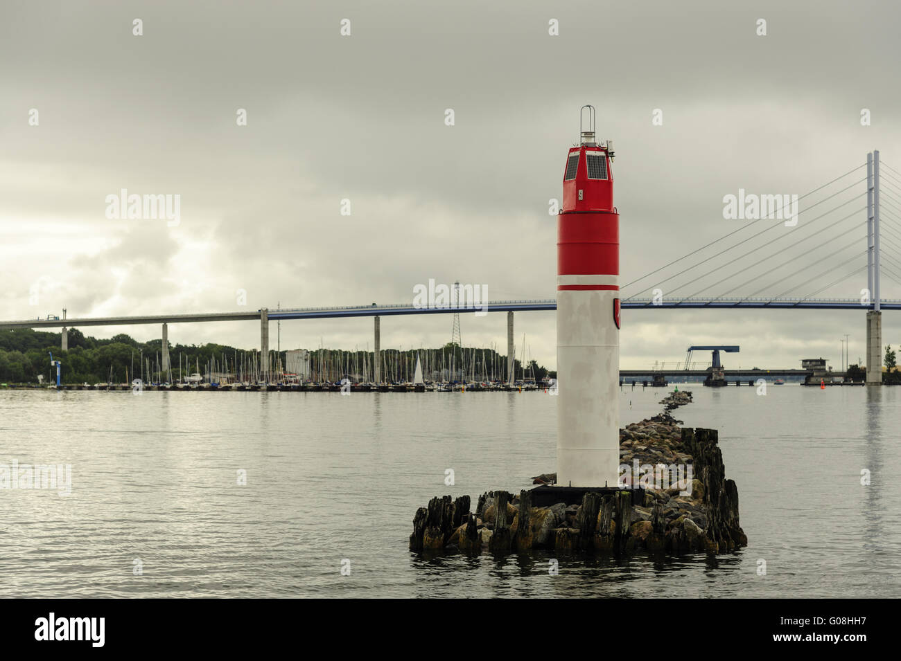 Porto Porto ingresso luce di Stralsund e Rügen Foto Stock