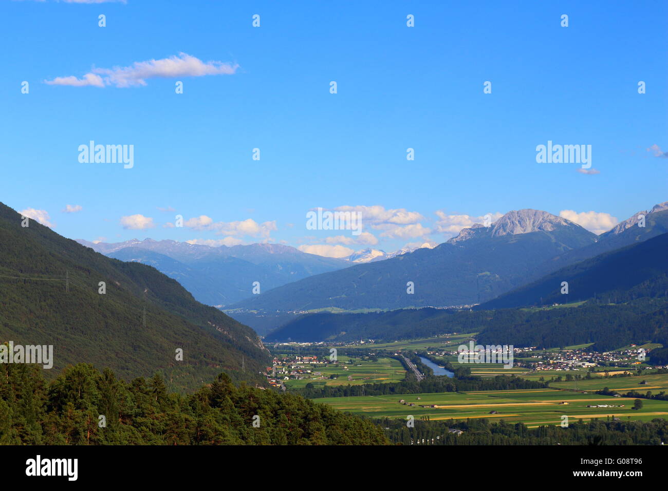 Vista dalla Hohe Munde mountain Foto Stock