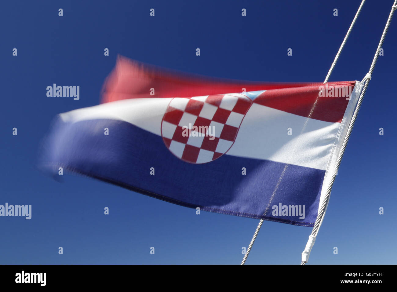 Bandiera / alfiere della Croazia Foto Stock