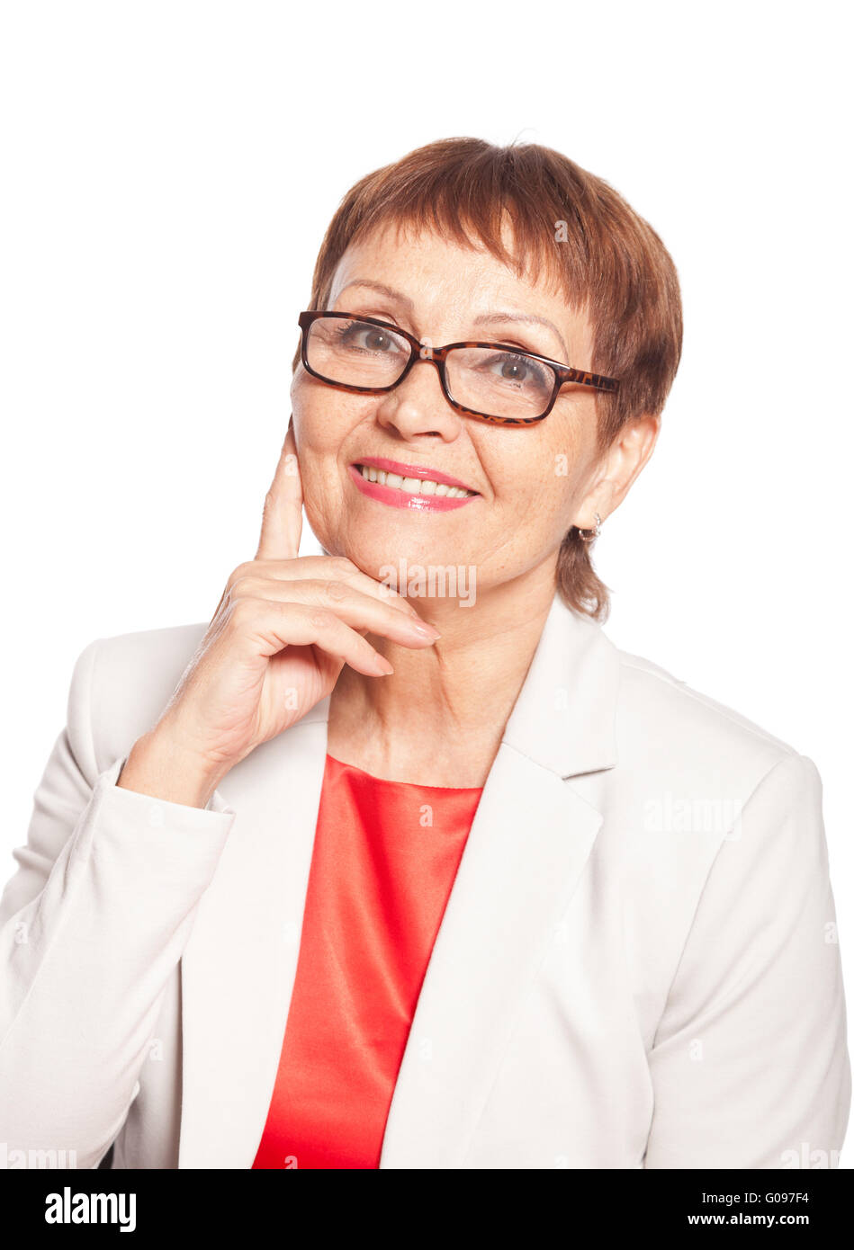 Donna attraente 50 anni sorriso Foto Stock