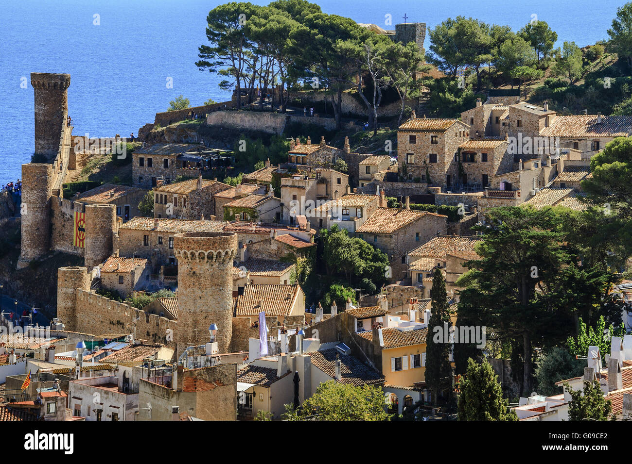 La città medievale di Tossa De Mar Catalogna Spagna Foto Stock