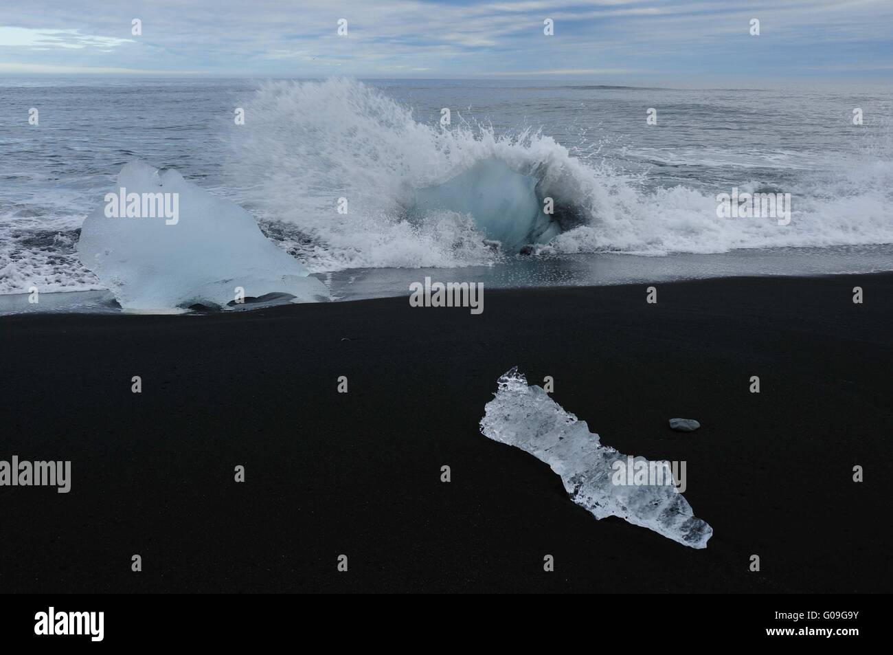 Ghiaccio, sulptures Jokullsarlon, Islanda Foto Stock