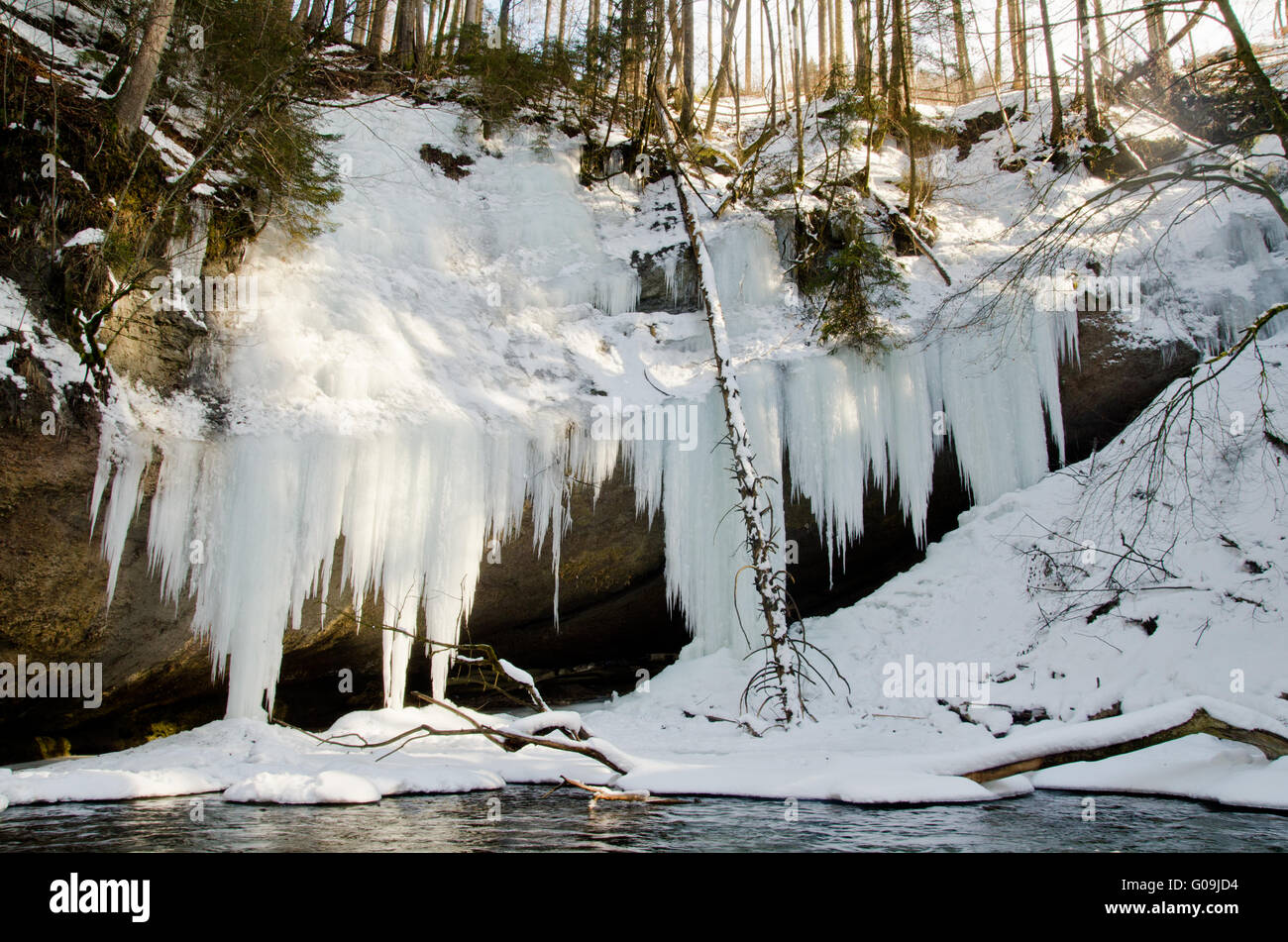 Ghiaccioli al Eistobel Foto Stock