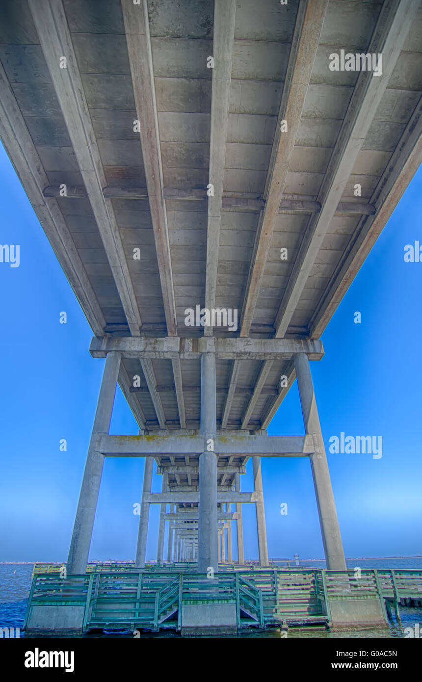 Paesaggio nei pressi di Roanoke ponte audio sul Outer Banks Foto Stock