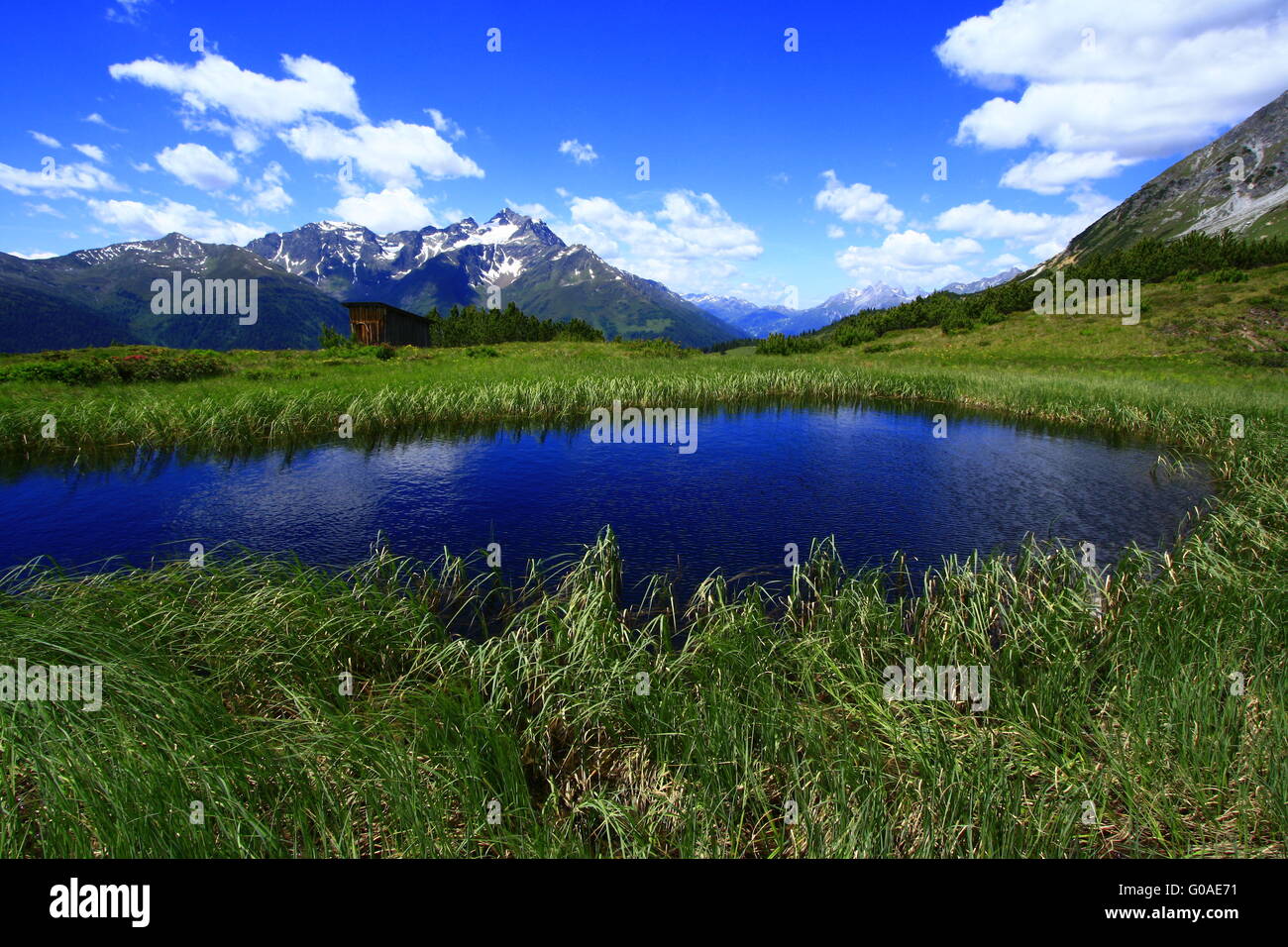 Tirolese lago di montagna Foto Stock