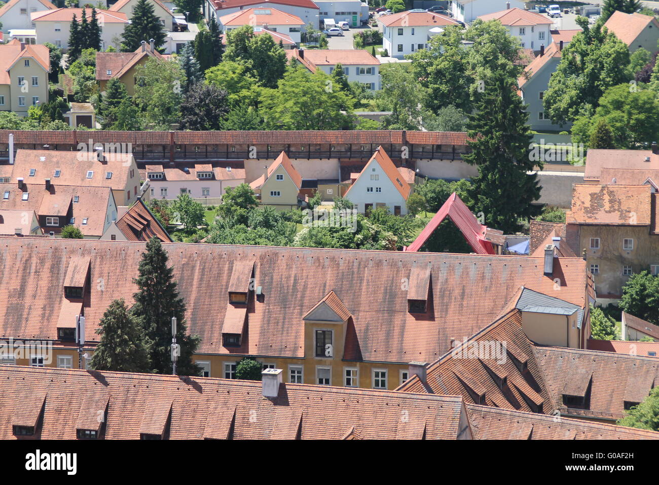 Il Nördlinger parete della città Foto Stock