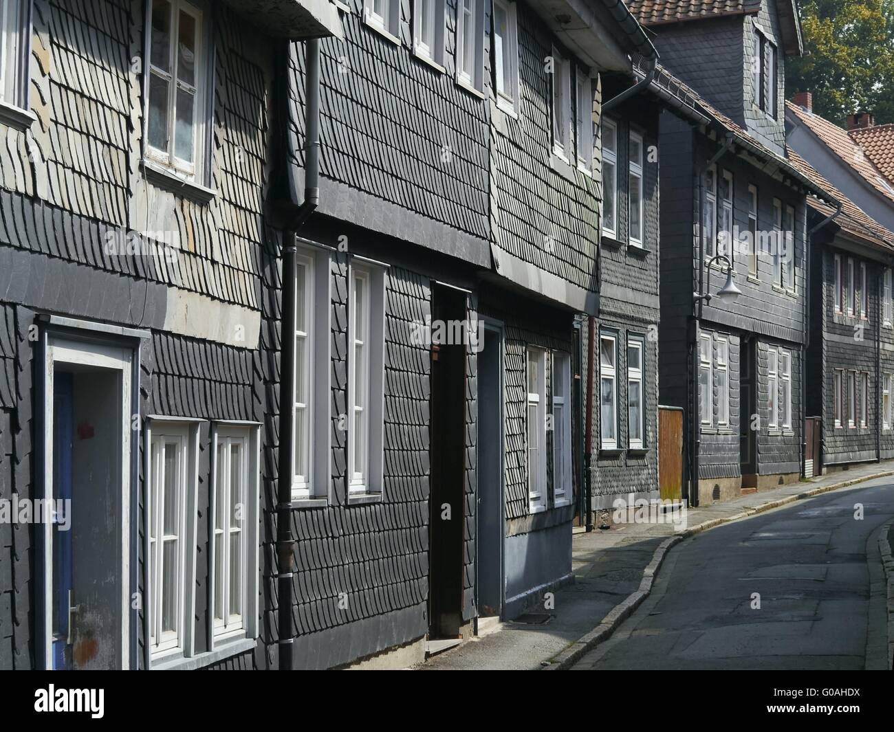 Goslar - Old town street Foto Stock