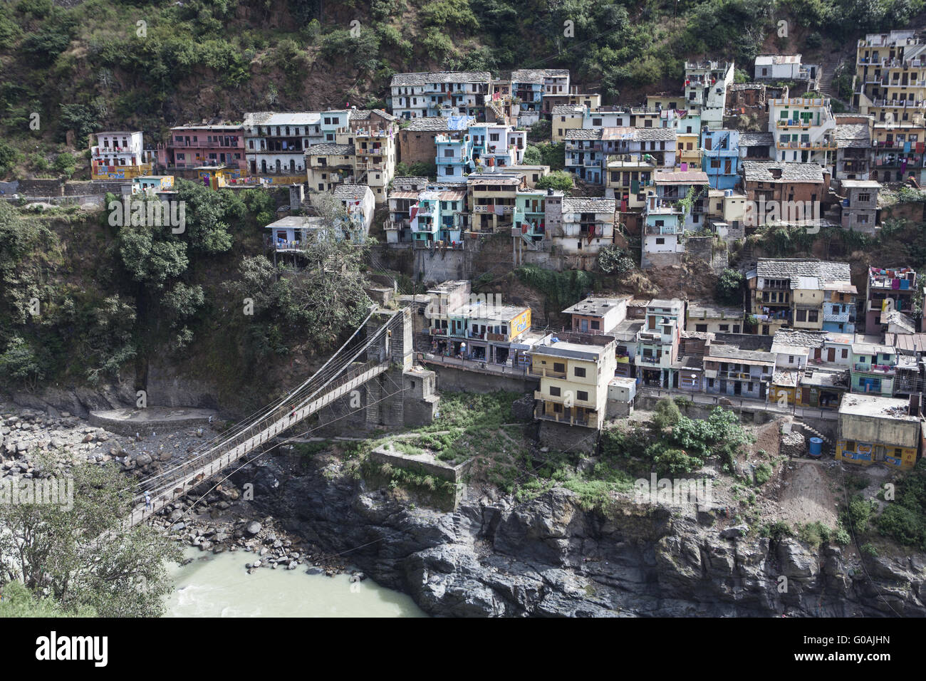 Devprayag, Gange, India del Nord Foto Stock