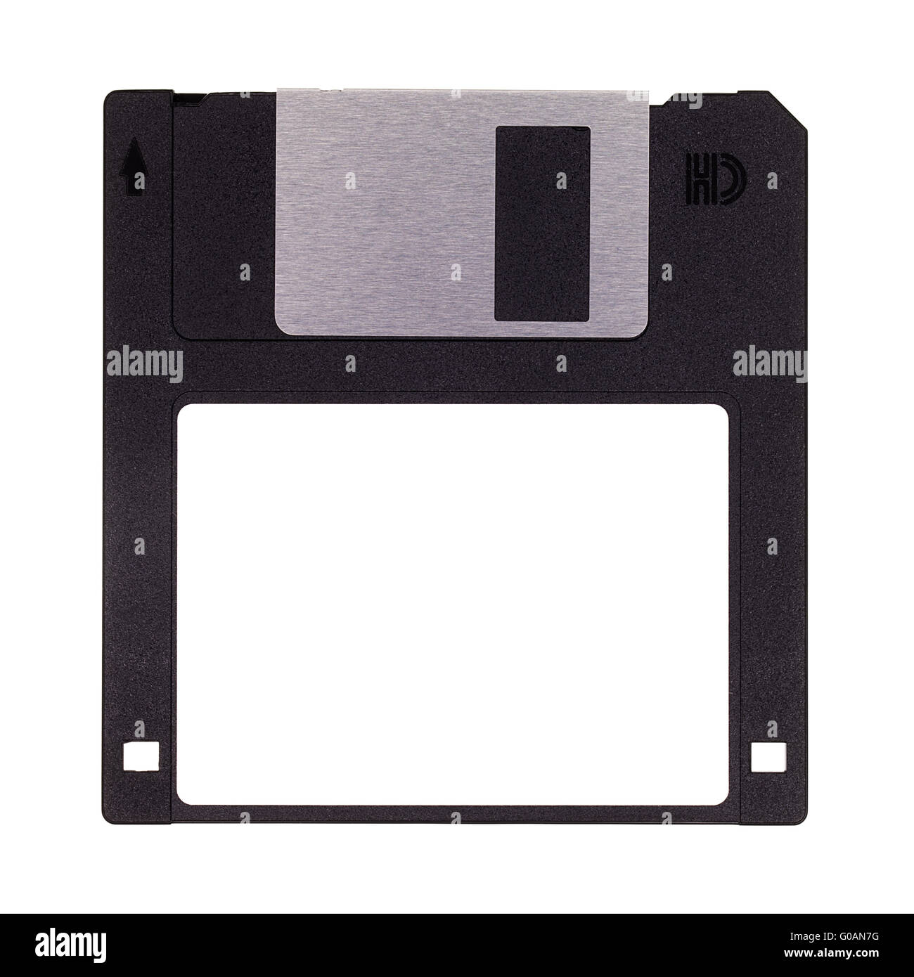 Floppy disk isolato su bianco Foto Stock